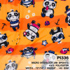 ผ้าพิมพ์ Panda Everyday(ส้ม) รูปที่ 0
