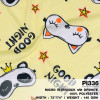 ผ้าพิมพ์ Panda goodnight(เหลือง) รูปที่ 0