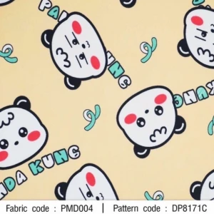 ผ้าพิมพ์ Panda Kung(เหลือง) - primary