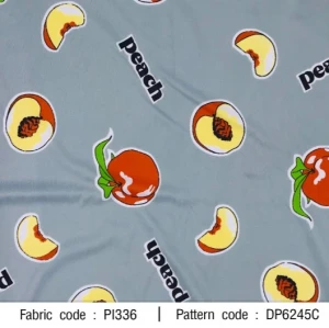 ผ้าพิมพ์ Peach(เทา) - primary