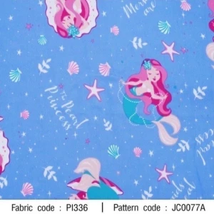 ผ้าพิมพ์ Pearl Princess(ฟ้า) - primary