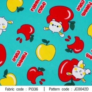 ผ้าพิมพ์ Rabbit Cute(เขียว) - primary