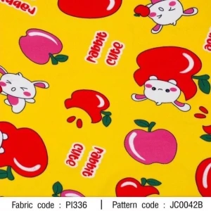ผ้าพิมพ์ Rabbit Cute(เหลือง) - primary
