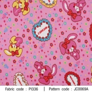 ผ้าพิมพ์ Rabbit Heart(ชมพู) - primary