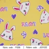 ผ้าพิมพ์ Rabbit Love(เหลือง) 