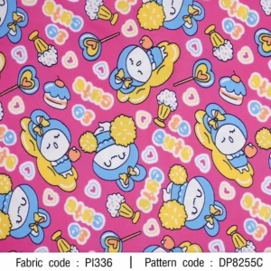 ผ้าพิมพ์ Rabbit So Cute(ชมพู) - primary