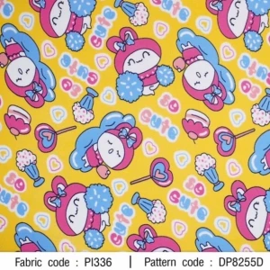 ผ้าพิมพ์ Rabbit So Cute(เหลือง) - primary