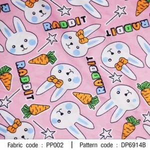 ผ้าพิมพ์ Rabbit(ชมพู) - primary