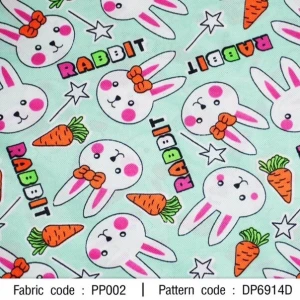 ผ้าพิมพ์ Rabbit(เขียว) - primary