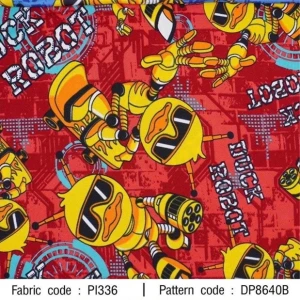 ผ้าพิมพ์ Robot Duck(แดง) - primary