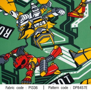 ผ้าพิมพ์ ROBOT(เขียว) - primary