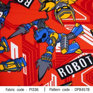 ผ้าพิมพ์ ROBOT(แดง) - primary