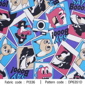 ผ้าพิมพ์ Say Boo(ม่วง) - primary