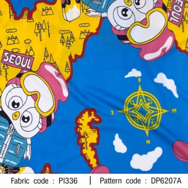 ผ้าพิมพ์ SEOUL(ฟ้า)