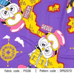 ผ้าพิมพ์ SEOUL(ม่วง) - primary