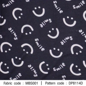 ผ้าพิมพ์ Smile(ดำ) - primary