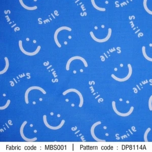 ผ้าพิมพ์ Smile(ฟ้า) - primary
