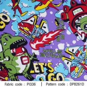 ผ้าพิมพ์ Space Star(ม่วง) - primary