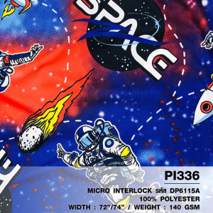 ผ้าพิมพ์ Space(ม่วง) - primary