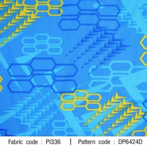 ผ้าพิมพ์ Sport รังผึ้ง(ฟ้า)