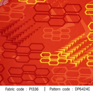 ผ้าพิมพ์ Sport รังผึ้ง(แดง)