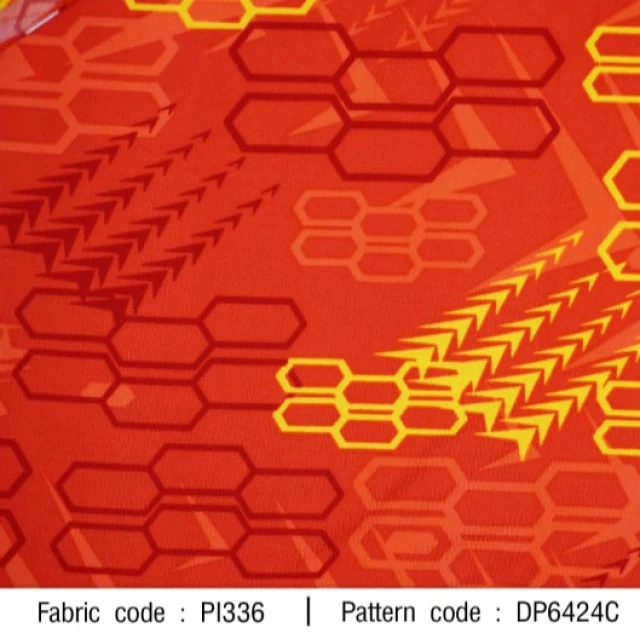 ผ้าพิมพ์ Sport รังผึ้ง(แดง)