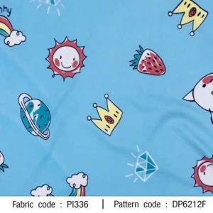 ผ้าพิมพ์ Sunny(ฟ้า) - primary