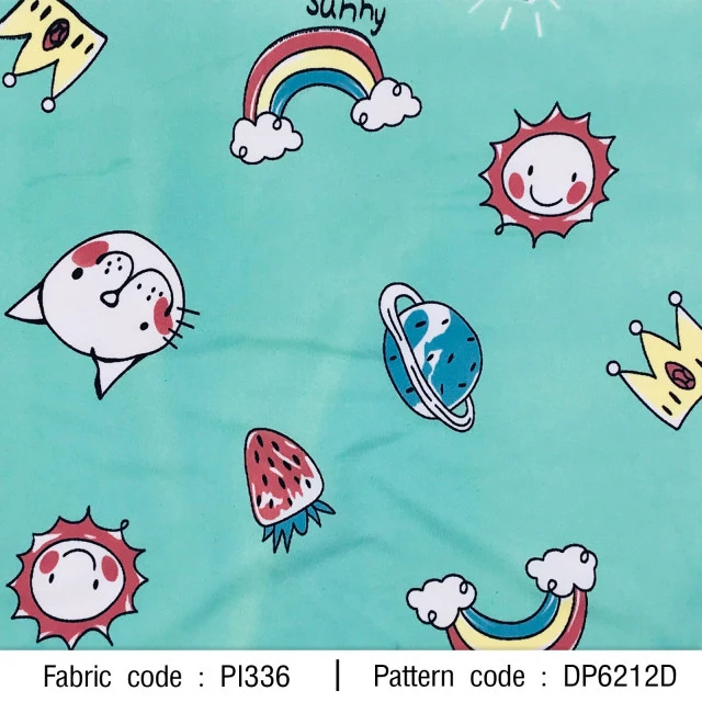 ผ้าพิมพ์ Sunny(เขียว)