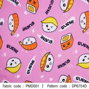 ผ้าพิมพ์ SUSHI(ชมพู) - primary