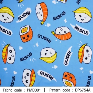 ผ้าพิมพ์ SUSHI(ฟ้า) - primary