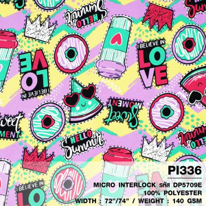 ผ้าพิมพ์ Sweet Momen(เหลืองม่วง) - primary