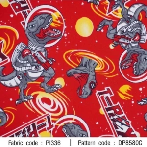 ผ้าพิมพ์ T-REXอวกาศ(แดง) - primary