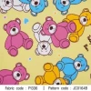 ผ้าพิมพ์ Teddy Bear(เหลือง) 