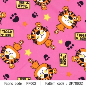 ผ้าพิมพ์ Tiger Baby(ชมพู)