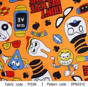 ผ้าพิมพ์ Tomby Tooth(ส้ม) - primary