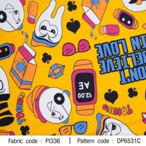 ผ้าพิมพ์ Tomby Tooth(เหลือง) - primary