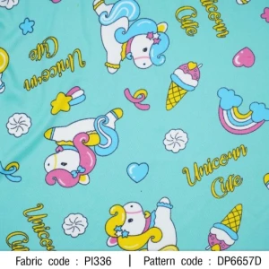 ผ้าพิมพ์ Unicorn Cute(มิ้นท์) - primary