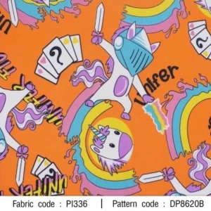 ผ้าพิมพ์ Unifer Fighter(ส้ม) - primary