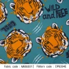 ผ้าพิมพ์ Wild and Fkee(เขียว) 