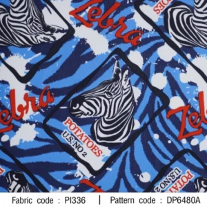 ผ้าพิมพ์ Zebra(น้ำเงิน) - primary