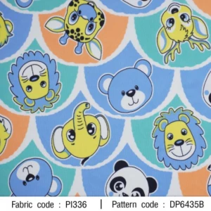 ผ้าพิมพ์ ZooZoo(ฟ้า-มิ้นท์) - primary