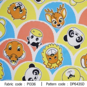 ผ้าพิมพ์ ZooZoo(เหลือง-ฟ้า) - primary