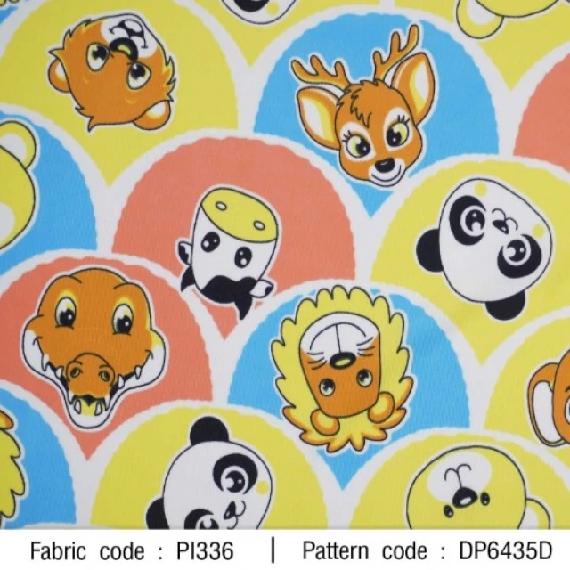 ผ้าพิมพ์ ZooZoo(เหลือง-ฟ้า)