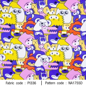 ผ้าพิมพ์animals&friends(ส้มอ่อน) - primary