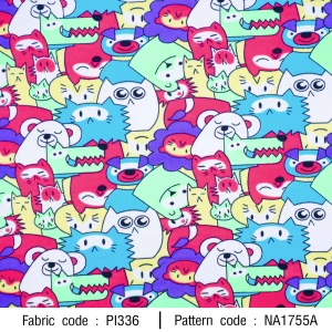 ผ้าพิมพ์animals&friends(เหลือง) - primary