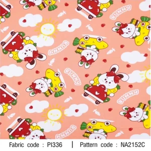 ผ้าพิมพ์Bunney แครอท(โอรส) - primary