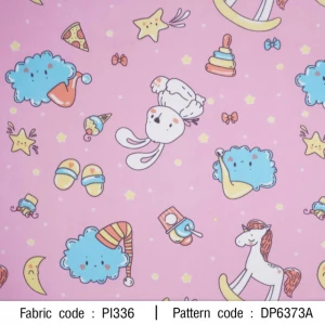 ผ้าพิมพ์กระต่ายเมฆ(ชมพู) - primary