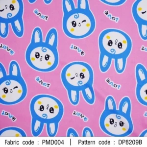 ผ้าพิมพ์กระต่ายเลิฟ(ชมพู) - primary