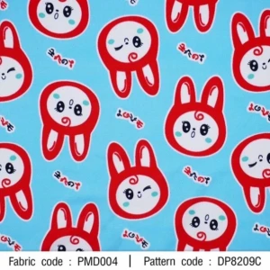 ผ้าพิมพ์กระต่ายเลิฟ(ฟ้า) - primary