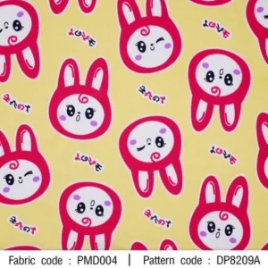 ผ้าพิมพ์กระต่ายเลิฟ(เหลือง) - primary